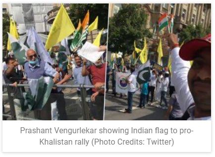 Indian Man Stands His Ground During Pakistan-Backed Pro-Khalistan Rally in Frankfurt, Raises Tricolour Amid Anti-India Sloganeering